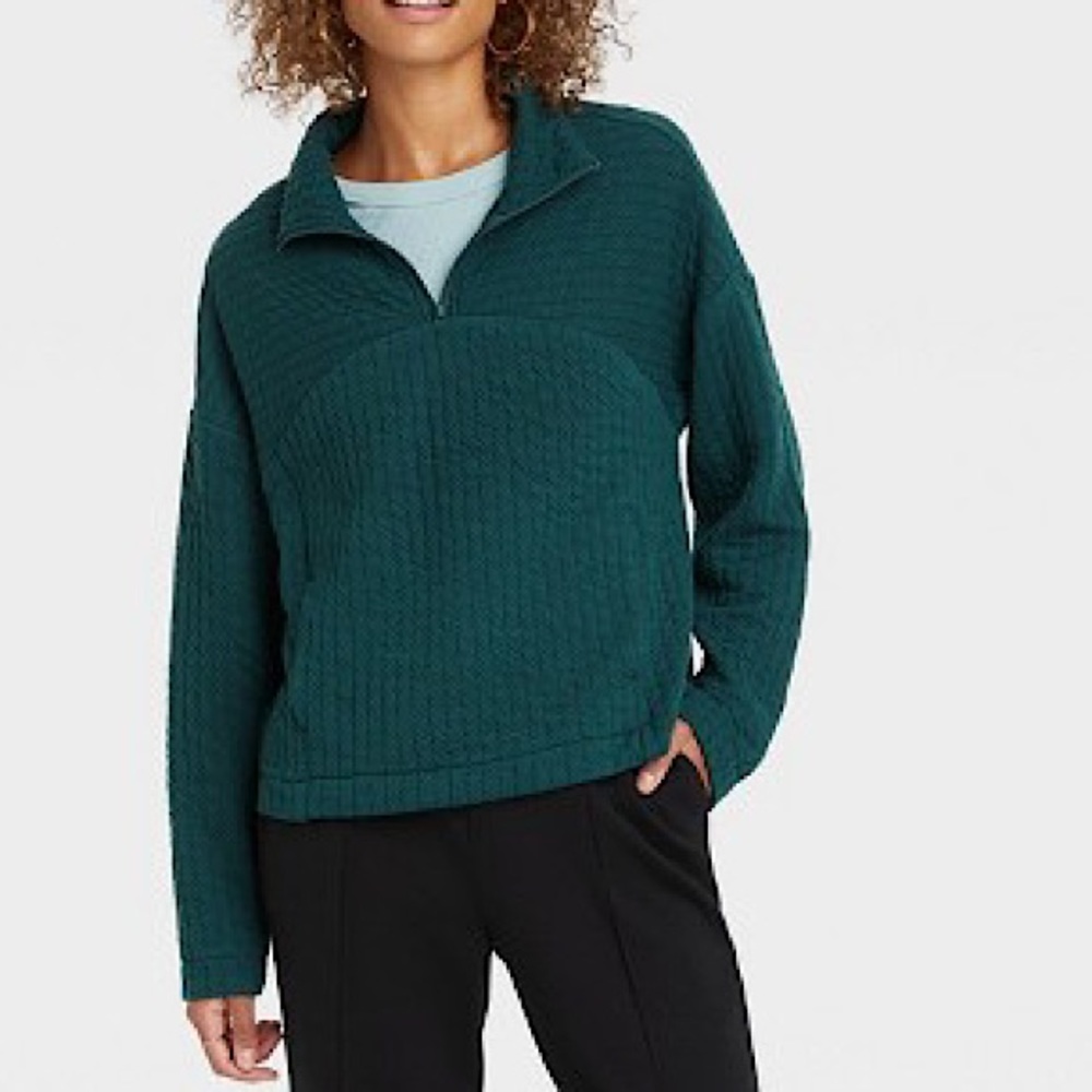 Half Zip Emerald Sweatshirt💎